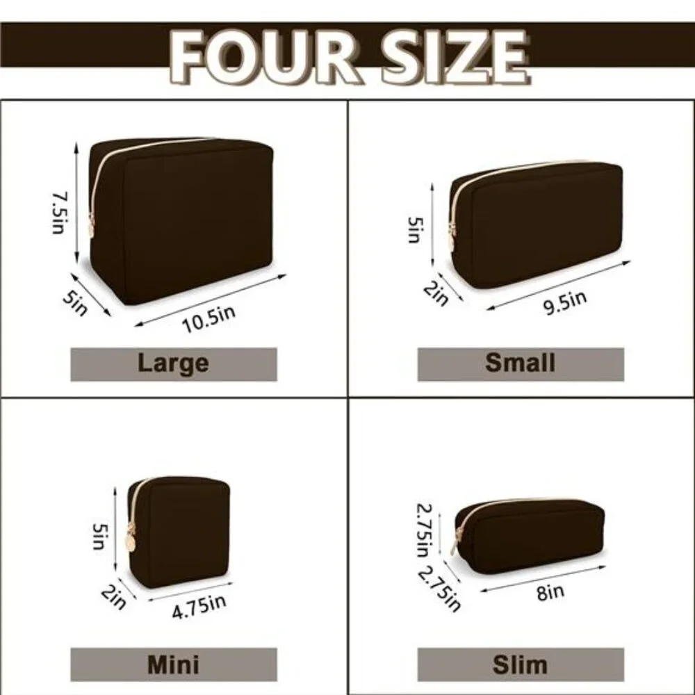 Mini Makeup Bag Cosmetic Pouch Travel Toiletry Organizer Nylon Zipper Purse